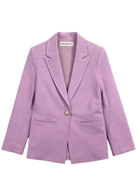 Lilac girls' jacket with rhinestones Patrizia Pepe | 7S0288LILLA